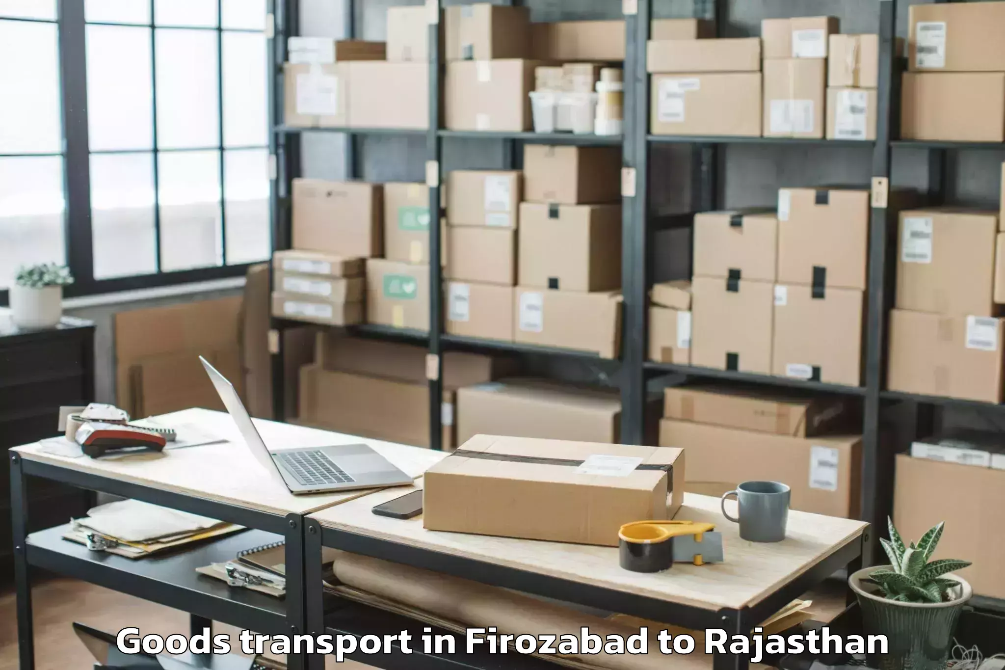 Affordable Firozabad to Pachpadra Goods Transport